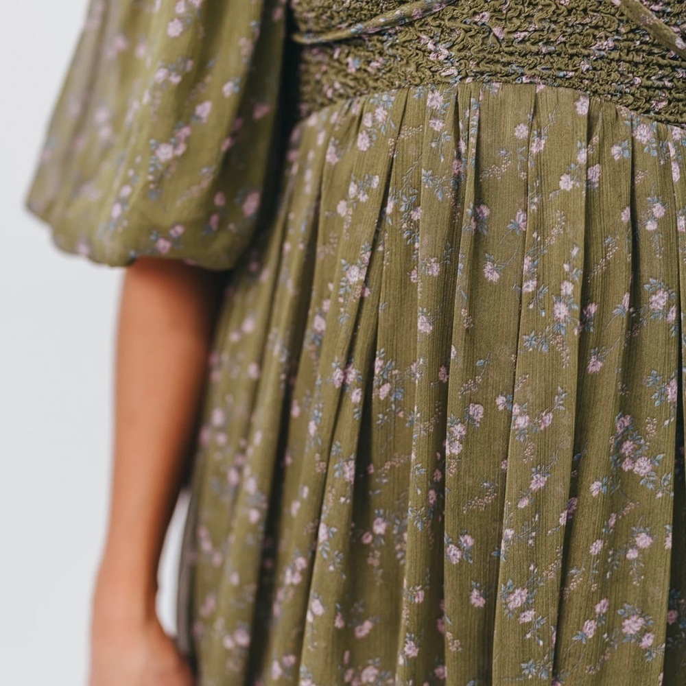 Olive green shop worth collective dress NEVER WORN!!!! Size large